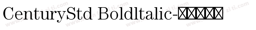 CenturyStd Boldltalic字体转换